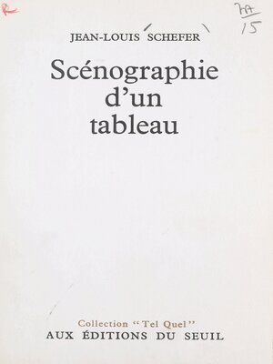 cover image of Scénographie d'un tableau